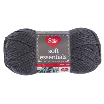 Red Heart Soft Essentials Yarn - Discontinued Shades Essentials Charcoal