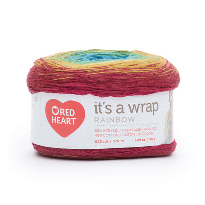 Red Heart It's a Wrap Rainbow Yarn - Discontinued Shades Fiesta