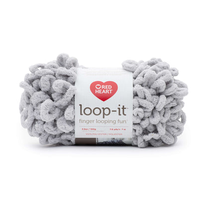 Red Heart Loop-It Yarn - Discontinued Shades Gray-Vy