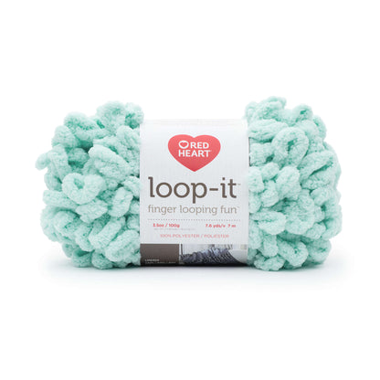 Red Heart Loop-It Yarn - Discontinued Shades Aqua-Scuse Me