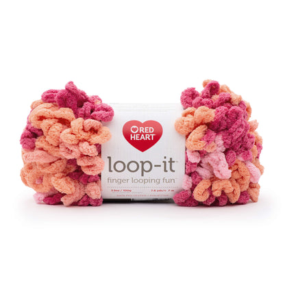 Red Heart Loop-It Yarn - Discontinued Shades Ok Coral