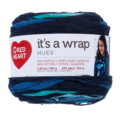 Red Heart It's A Wrap Hues Yarn - Discontinued Shades Cool Blue