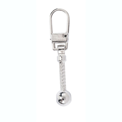 Coats & Clark Zipper Pulls Silver Chain & Ball