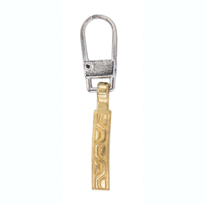 Coats & Clark Zipper Pulls Gold Embossed Aztec