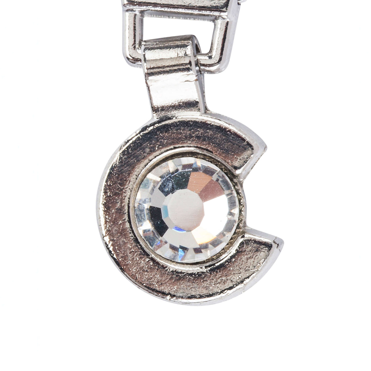 Silver C with Stone