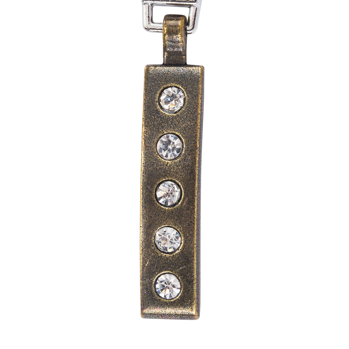 Antique Brass 5 Stone Bar