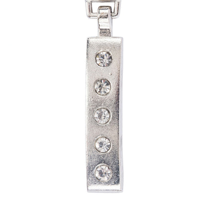 Coats & Clark Zipper Pulls Silver 5 Stone Bar