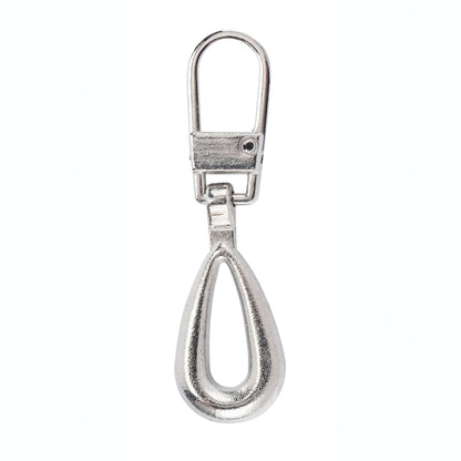Coats & Clark Zipper Pulls Silver Open Tear Drop
