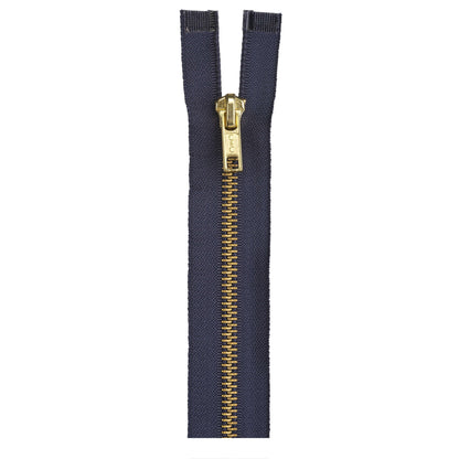 Coats & Clark Heavy Weight Separating Brass Zippers 22"