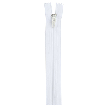 Coats & Clark Polyester Trouser Zippers - 11 inches - Clearance Shades White