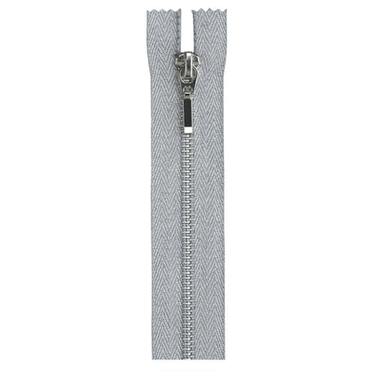 Coats & Clark Metallic Closed End Zippers - 9 inches Silver (Metallic)