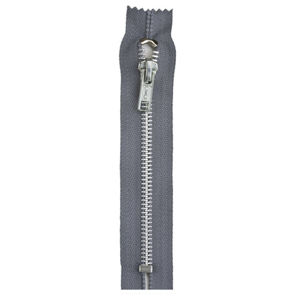 Coats & Clark Aluminum Pocket Zippers - 5 inches Slate