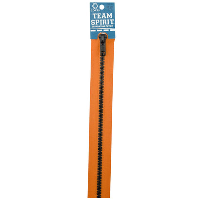 Coats & Clark Team Spirit Zippers - Clearance Items Orange/Black
