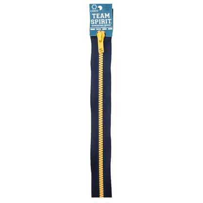 Coats & Clark Team Spirit Zippers - Clearance Items Navy/Gold
