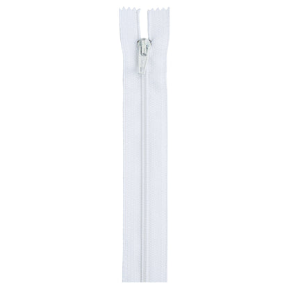 Coats & Clark Polyester All Purpose Zippers 7" - Clearance Shades White