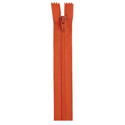 Coats & Clark Polyester All Purpose Zippers 7" - Clearance Shades Tango