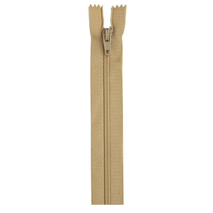 Coats & Clark Polyester All Purpose Zippers 7" - Clearance Shades Camel