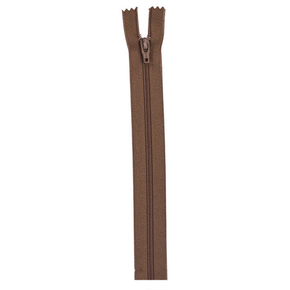 Coats & Clark Polyester All Purpose Zippers 7" - Clearance Shades Summer Brown