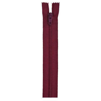 Coats & Clark Polyester 18 Inch All Purpose Zippers - Clearance Shades Barberry Red