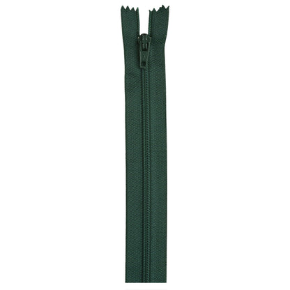Coats & Clark Polyester 18 Inch All Purpose Zippers - Clearance Shades Forest Green