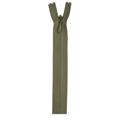 Coats & Clark Polyester Invisible Zippers - 9 inches Olive