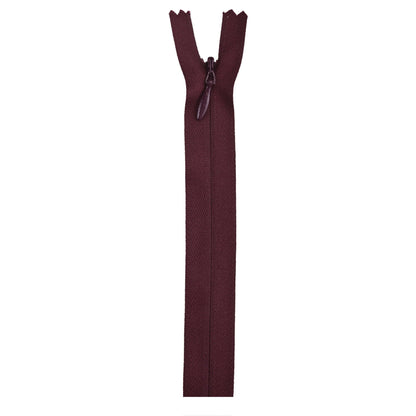 Coats & Clark Polyester Invisible Zippers - 22 inches Maroon