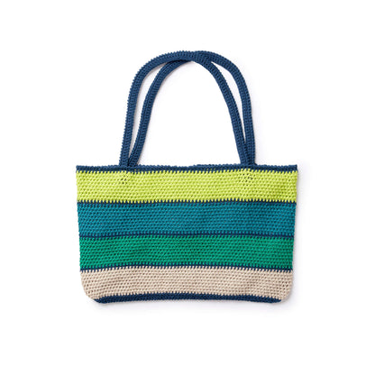 Patons Striped Crochet Tote Bag Single Size