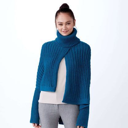 Patons Crochet Wrapover Swoncho L/XL/2XL