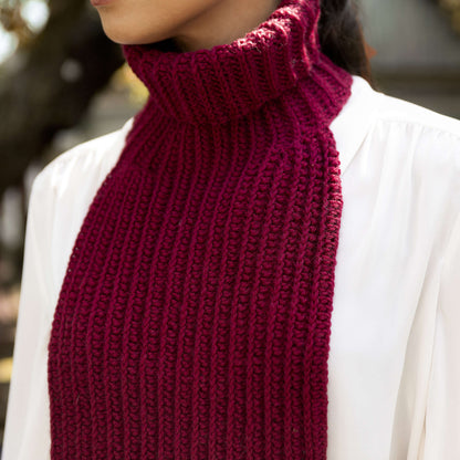 Patons Corrugated Crochet Collar Scarf Single Size