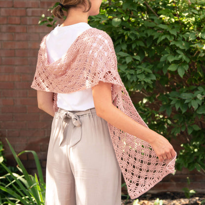 Patons Lattice Lace Crochet Wrap Single Size