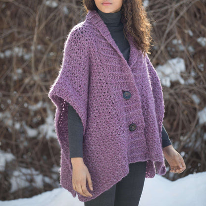 Patons Crochet Buttoned Wrap 2/5XL