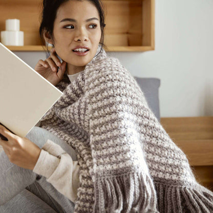 Patons Tweed Crochet Shawl Single Size