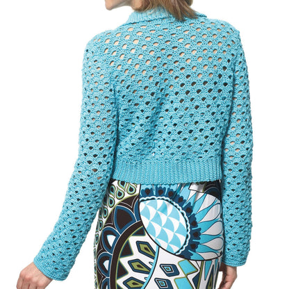 Patons Crochet Scallop Mesh Jacket XL