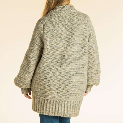 Patons Cozy Cabled Crochet Cardigan M