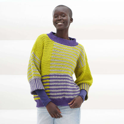 Patons Crochet Blocked & Cropped Pullover 4/5 XL