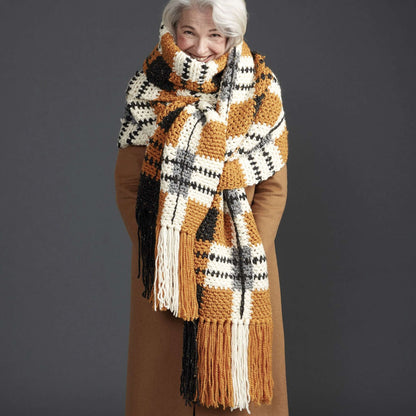 Patons Big Tartan Crochet Super Scarf Single Size