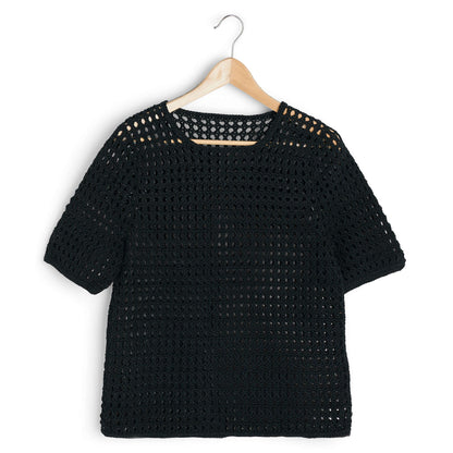 Patons Mesh Stitch Crochet Top Night