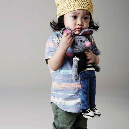 Patons Crochet City Mouse Doll Crochet Doll made in Patons Classic Wool DK Superwash Yarn