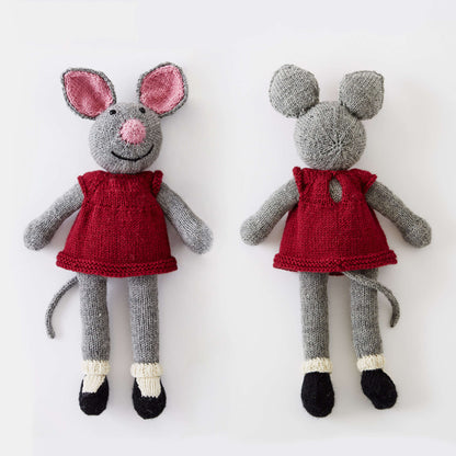 Patons Knit Country Mouse Doll Crochet Toy made in Patons Classic Wool DK Superwash Yarn