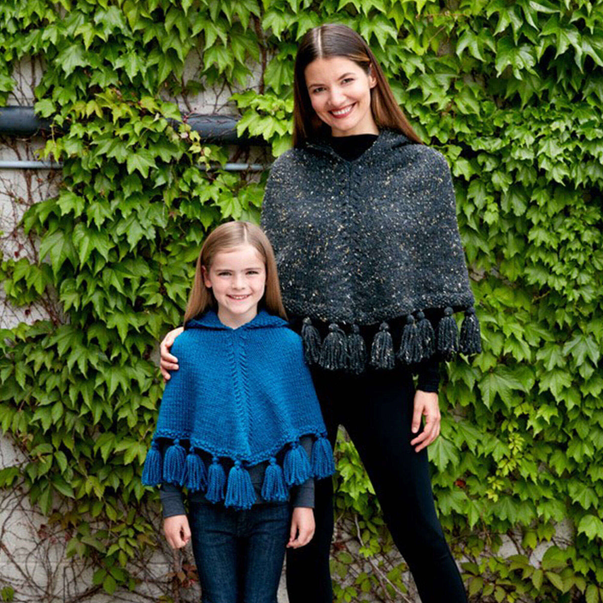 Knit Poncho made in Patons Shetland Chunky yarn