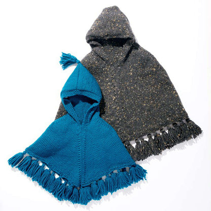 Patons Knit Just Me and Mom Ponchos Knit Poncho made in Patons Shetland Chunky yarn