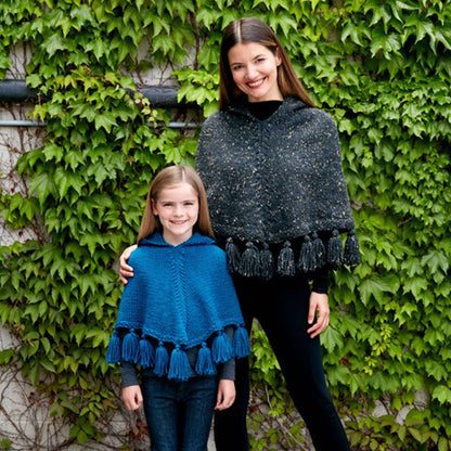 Patons Knit Just Me and Mom Ponchos Woman XS-L
