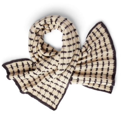 Patons Windowpane Knit Blanket Scarf Single Size