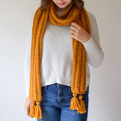 Patons Garter Rib Knit Scarf Single Size