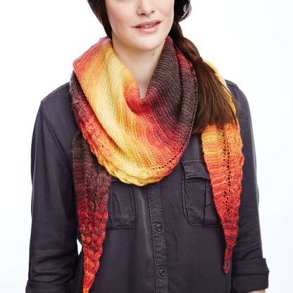 Patons Knit Edge of the Wedge Shawl Single Size