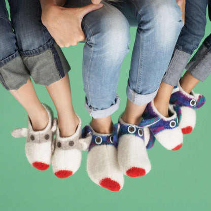 Patons Knit Monkey Felted Slippers M