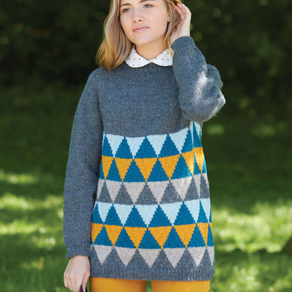 Patons Knit Diamonds In the Round Pullover 4XL/5XL
