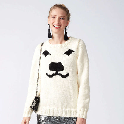 Patons Polar Bear Knit Holiday Sweater M