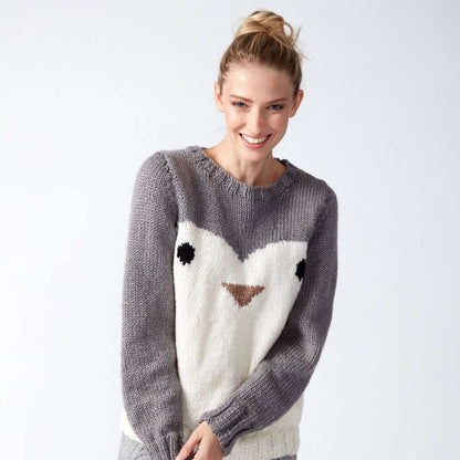 Patons Penguin Knit Holiday Sweater 4XL/5XL