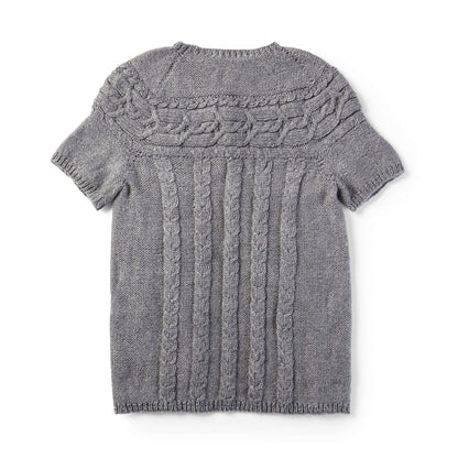 Patons Knit Cardigan With Cabled Yoke L
